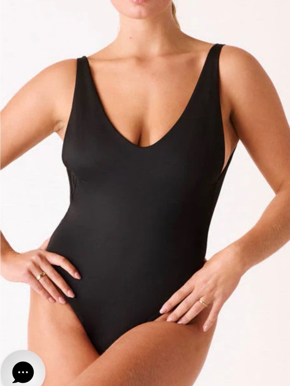 Minimalist Mate Black One-Piece Swimsuit
